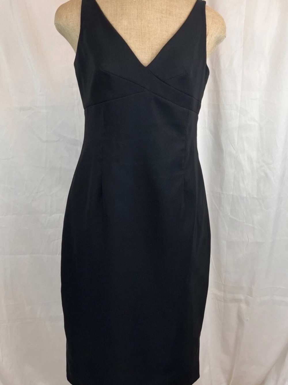 Laundry Shelli Segal Vintage 1995 Classic LBD Midi Pencil Dress Black Size 8